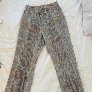 Good American snake skin pants